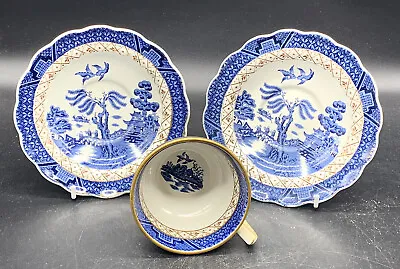 Buy Vintage Booths Real Old Willow China A 8025 Tea Cup & 2 Saucers • 12.45£