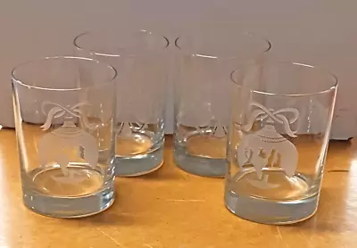 Buy 4 Vint Elegant Cut Glass Crystal Tumblers Christmas On The Rocks Whiskey Glasses • 5.76£