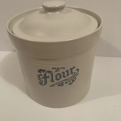Buy Pfaltzgraff Flour Canister Yorktowne Blue Stoneware Crock With Lid • 20.84£