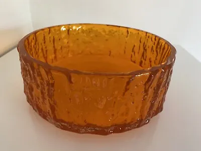 Buy Lovely Rare Large Orange Tangerine Whitefriars Glass Bowl Bark Design Pls Read. • 69.95£