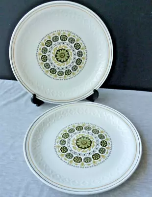 Buy Rare Alfred Meakin Ironstone Floral Green - PLATES X 2 - Dia 9  - Rare?  Ex Cond • 5.99£