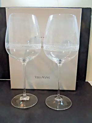 Buy Vera Wang Wedgwood Crystal Pouring Point Wine Glasses Set Of 2- 11 1/2  Tall • 65.98£