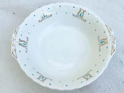 Buy Vintage Ceramic Serving Bowl Grindley Cream Petal Pattern Salad Fruit Bowl • 9.99£
