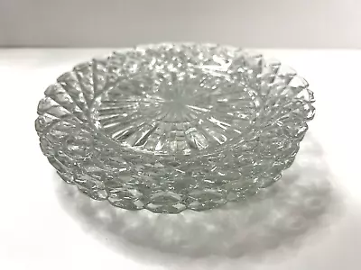 Buy 4 Anchor Hocking Waterford Waffle Pattern Clear Glass Salad Plates 7 1/4  • 20.87£
