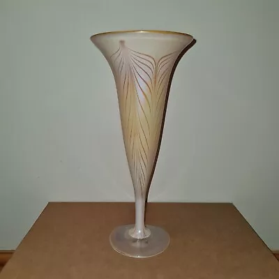 Buy John Ditchfield Unique Vase 31cm / 11cm (Signed Etched Glasform With Gold Label) • 149.99£