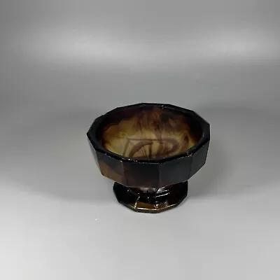 Buy Davidson Cloud Glass Amber Coloured Foited Small Bowl • 15£
