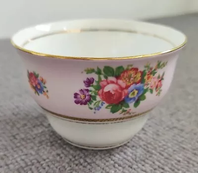Buy RARE Vintage COLCLOUGH Sugar Bowl Bone China England Pink Floral Roses Gold Trim • 8£