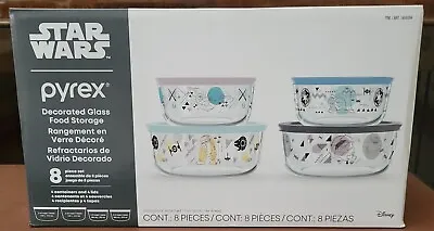 Buy PYREX / DISNEY STAR WARS 8 - Piece Set ( 4 Covered Bowls With Lids) *New In Box* • 33.19£