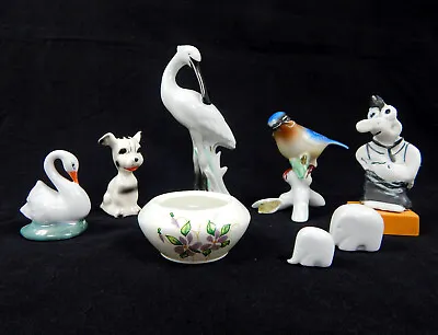 Buy 60's - 90's Vintage Ceramic / China / Porcelaine Figurines: Animals, Birds, Vase • 16.90£