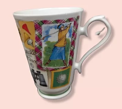 Buy Vintage Rare Roy Kirkham Golf Themed Fine Bone China Mug 1997 Unused Small Chip • 3.99£