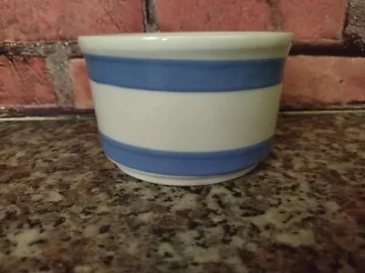 Buy A CARRIGALINE POTTERY SUGAR BOWL. Blue And White. Good Condition 4ins X 2.5ins • 6£