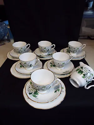 Buy Nice Royal Stafford Camellia Pattern Teaset, 6 Cups,saucers, Plates. • 17.50£