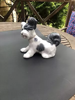 Buy Vintage Lladro Skye Terrier Dog Porcelain Figurine Retired 1985 White & Gray Dog • 75£