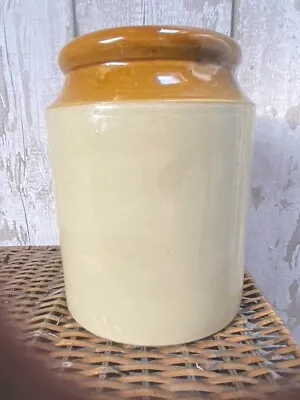 Buy Vintage Glazed Stoneware Storage Utensil Jar Pot Vase Kitchen Farmhouse Rustic • 19.99£