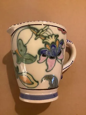 Buy Collard Honiton Pottery Jug Hand Painted 15cm High Floral 1930’s • 22£