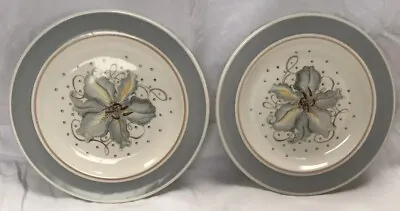 Buy Two Beautiful Vintage Susie Cooper Crown Works Grey Orchid Tea Plates 6”3/4 • 20£