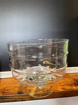 Buy Vintage West Virginia Glass Specialty Co. Bamboo Pattern Crystal Punch Bowl • 168.13£