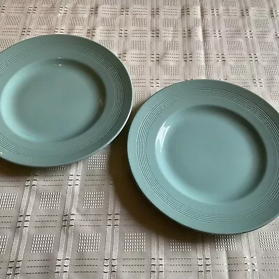 Buy Woods Ware Beryl Dinner Plates 10” X 2 Vintage Utility Ware • 8£
