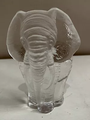 Buy Mats Jonasson Art Glass Elephant Signature Lead Crystal Handmade Heavy • 24.95£