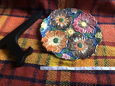 Buy Vintage Kensington Ware Burslem Hand Painted Floral Plate • 19.99£
