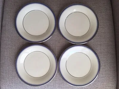 Buy Minton Clifton Blue Edge Tea / Side Plates 17 Cm Set Of 4 • 7.95£