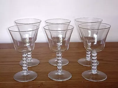 Buy SET OF 6 VINTAGE APERITIF/SHERRY/WINE GLASSES In Excellent Condition • 20£