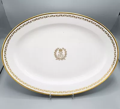 Buy Louis Philippe Sevres Service Des Princes 20  Large Serving Platter Gold Leaves • 615.70£