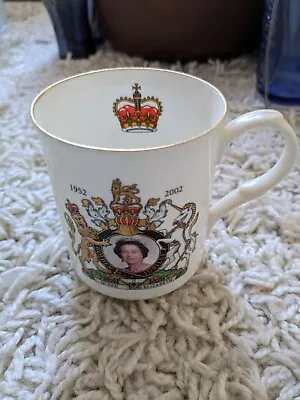 Buy Queen Elizabeth II Golden Jubilee Mug 1952-2002 Royal Burlington Bone China • 0.99£