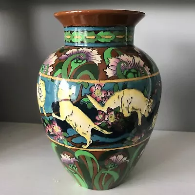 Buy Foley Shelley Wileman Intarsio Vase With White Cats - Art Nouveau Rhead A/f • 0.99£