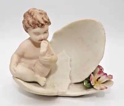 Buy Capodimonte Bisque Porcelain Figure Baby Sucking Toe In Broken Egg & Flowers • 12.99£