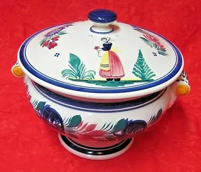 Buy Quimper Faience  Soup Tureen  With Breton Woman • 71.13£