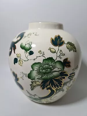Buy MASONS Large Ironstone Ginger Jar Decorated In The Chartreuse Pattern Antique • 19.99£