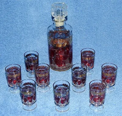 Buy Vintage 10-piece FRENCH Decanter Set, 400ml • 39.50£
