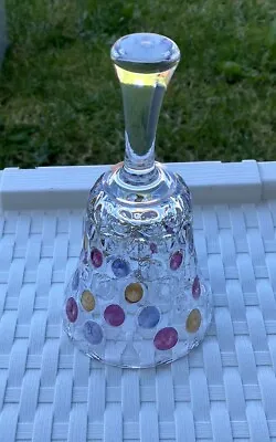 Buy Vintage Lead Crystal Floral Design Glass Bell (Lovely Gift) • 5£