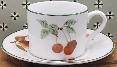 Buy Vintage Royal Worcester Evesham Vale  Coffee / Tea Cup & Saucer VGC Cherry Berry • 6.99£