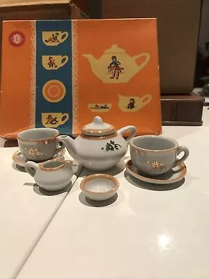 Buy Vintage 1950s / 1960’s German Childs China Tea Set Mid Century Hand Painted • 15£