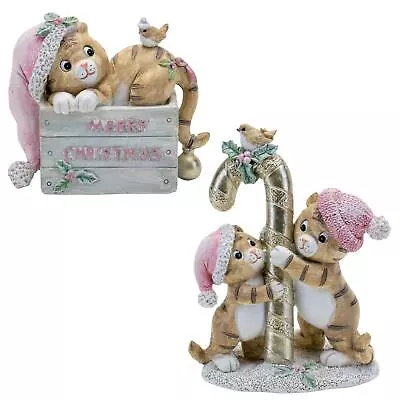 Buy Christmas Cat Figurine Ornament Decoration - Choose Design • 9.79£