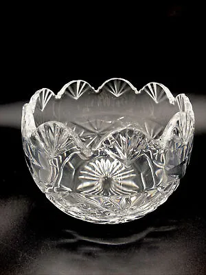 Buy Vintage Lead Crystal Over 24% Pbo Bowl Bohemia Czech Republic 5” Wide 4” Tall • 43.70£