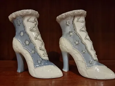 Buy 2 Coalport The Snow Queen Bone China Miniature Shoes • 59£