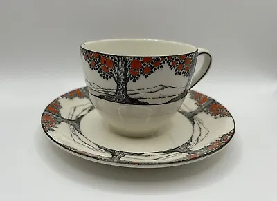Buy Art Deco Crown Ducal A1211 Orange Tree Tea Cup & Saucer • 15£