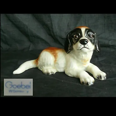Buy Goebel Cute Porcelain Figure St. Bernard Puppy 1st Wahl Dog Germany Top • 31.01£