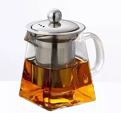 Buy Teapot Warmer Glass Tea Pot Strainer Infuser Tea Mug Loose Leaf Teapot • 5.30£