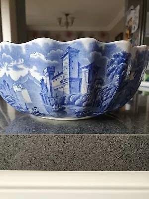 Buy Vintage Ridgway Venice Pattern Open Round Bowl Blue And White • 19.99£
