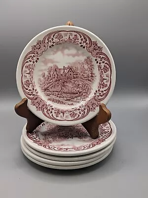 Buy W.H.Grindley 5x  Scenes After Constable Side Plate 6  Glebe Farm Pink & White • 19.90£