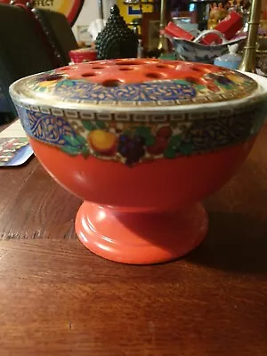 Buy Vintage Art Deco Flower Bowl With Fitted Lid...A Little Gem! • 25£