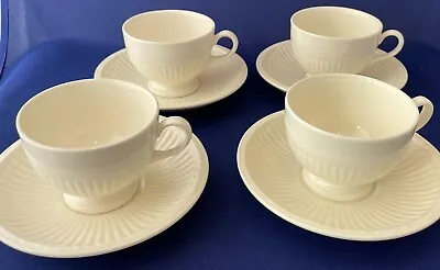 Buy 4 X Wedgwood Edme Queen's Ware Teacups And Saucers Set * Damaged - See Listing • 12£