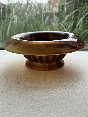 Buy Vintage Amber Cloud Glass Urn Berry Bowl From George Davidson 1930s Art Deco • 12.70£