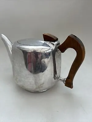 Buy Large Vintage Piquot WARE Silver TEAK Teapot - 5' Inches • 22£