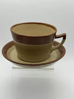 Buy Bourne Denby Pottery Cup And Saucer 1920-1950. • 18£