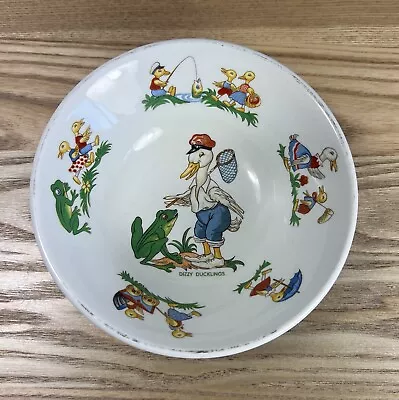 Buy Vintage Dizzy Ducklings Child’s Bowl 15cm Ridgway Potteries England Circa 1950 • 12.99£